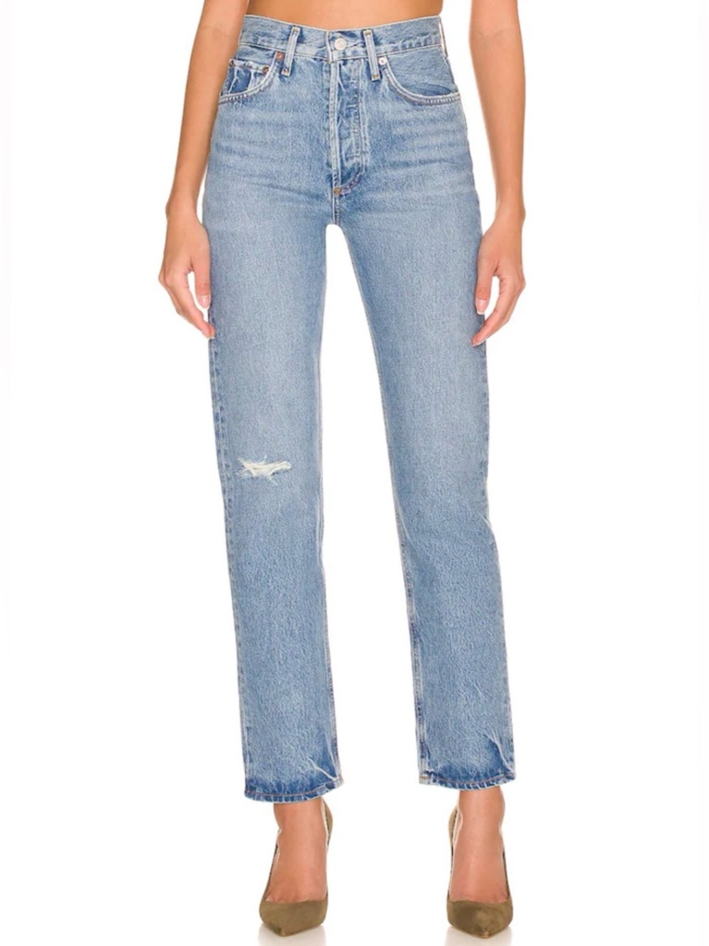 AGOLDE 90’s Pinch Waist Abstract Denim Jeans